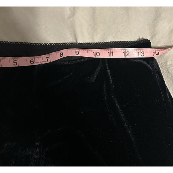 CDC Signature Collection Women's Small BLACK Velvety STRETCH Split Bell Bottoms - Picture 7 of 12